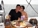 Romantic dinner on a sailboat in Miami
