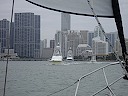Power-sailing by Downtown Miami
