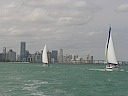 Regatta on Biscayne Bay with view on Downtown Miami